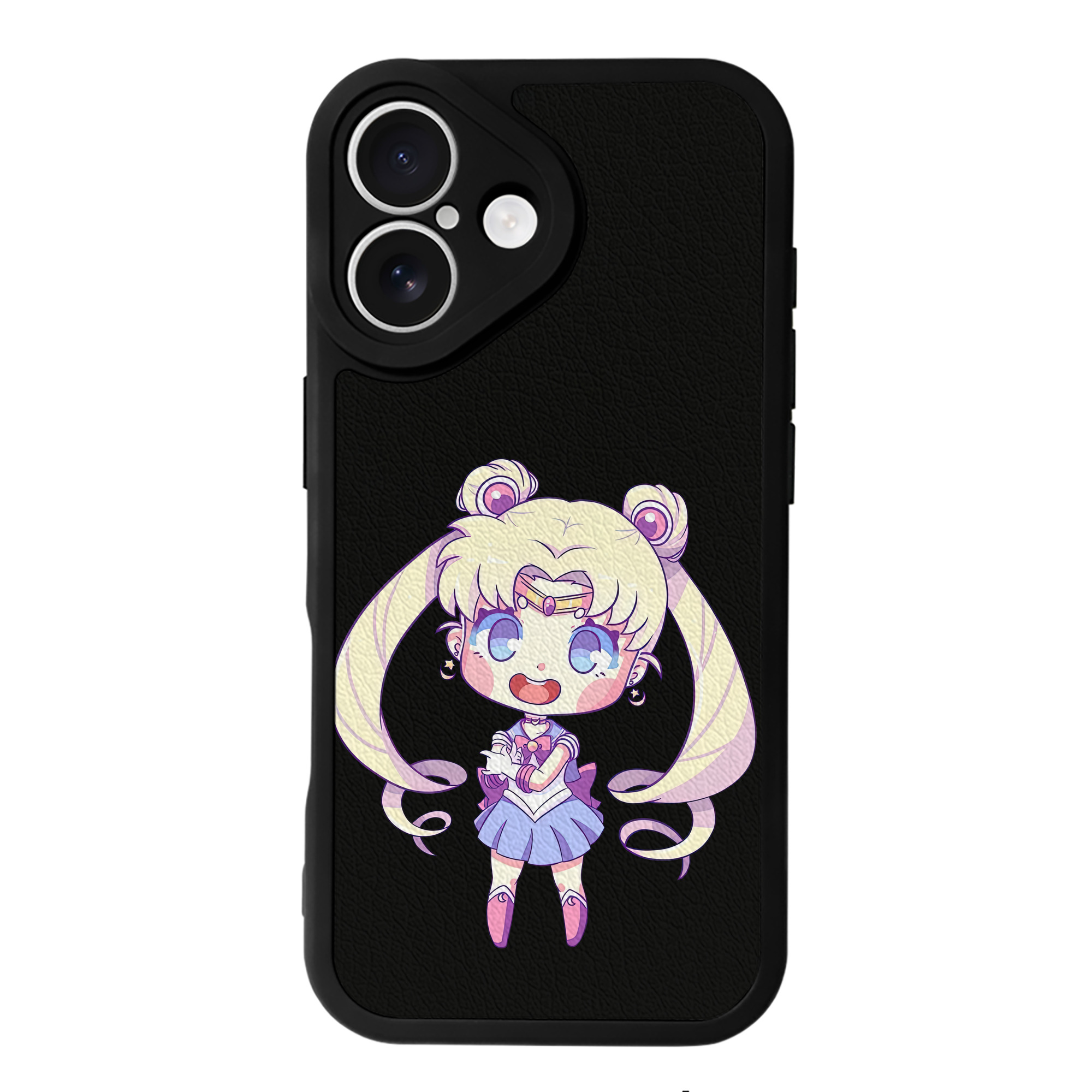 （画像用） 美少女戦士セーラームーン 月野 うさぎ つきの うさぎ Sailor Moon Tsukino Usagi 【iPhone 16シリーズ対応】シリコンスマホケース（レザー調） 材質：シリコン
